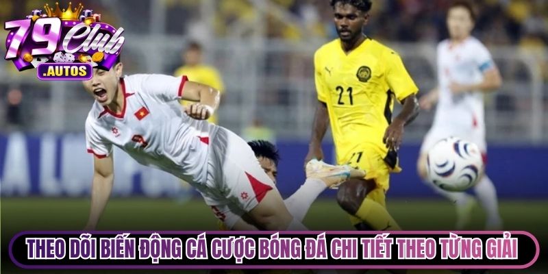 Theo dõi biến động cá cược bóng đá chi tiết theo từng giải online